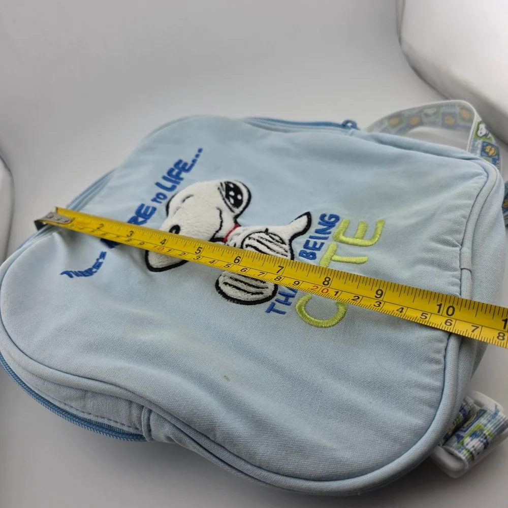 Peanuts Camp Snoopy Backpack Kids Small Blue Fair Vintage Embroidered Canvas